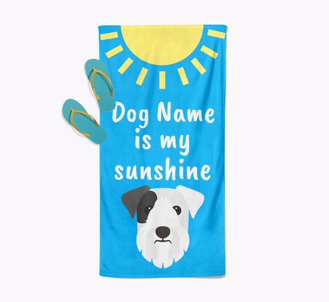 Personalised Pool Towel '{dogsName} is my Sunshine'